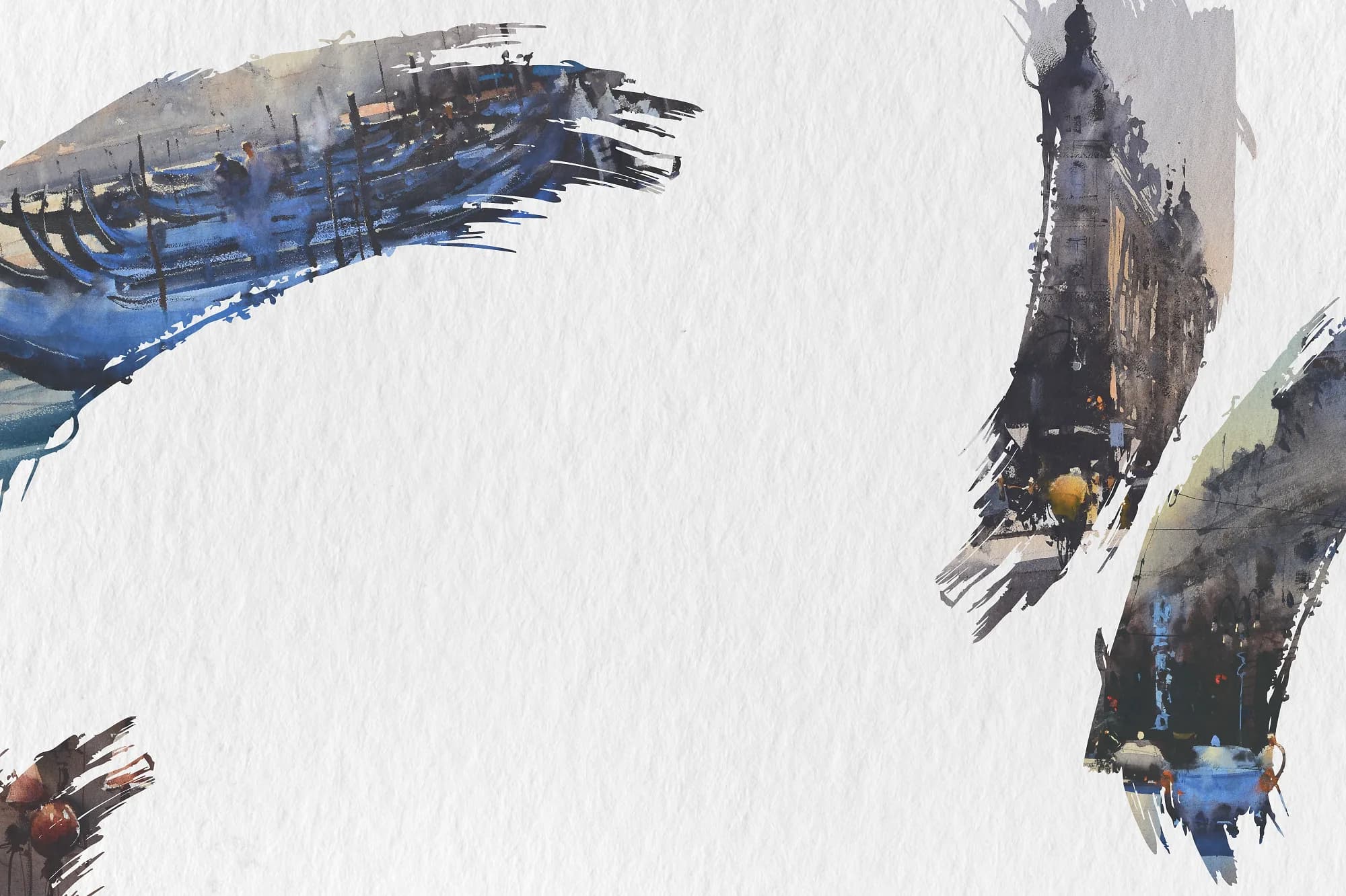 Grandarts courses watercolor paper banner background