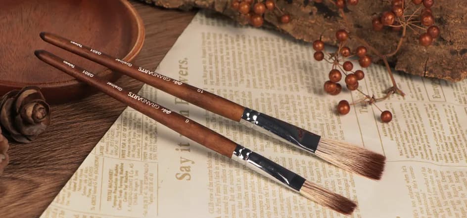 Goat and Ox ear brushes